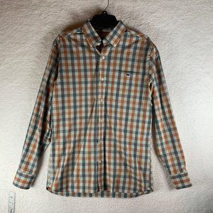Fish Hippie Men's‎ Button Down Tailored-Fit Plaid Long Sleeve Shirt Size M 8778